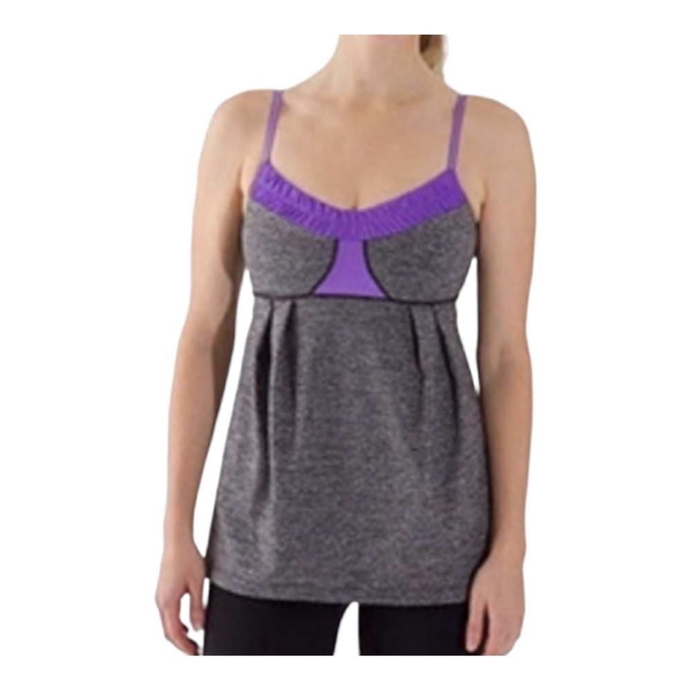Lululemon Women's Yogi Dance Tank Heathered Purple Size 6 - Picture 2 of 5